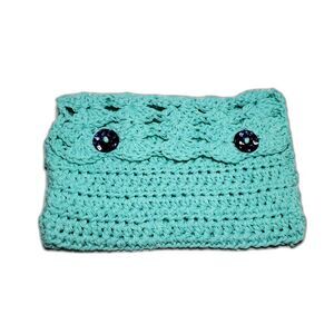 Teal Hand Crocheted Clutch Purse